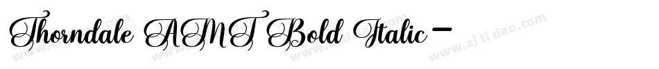 Thorndale AMT Bold Italic字体转换